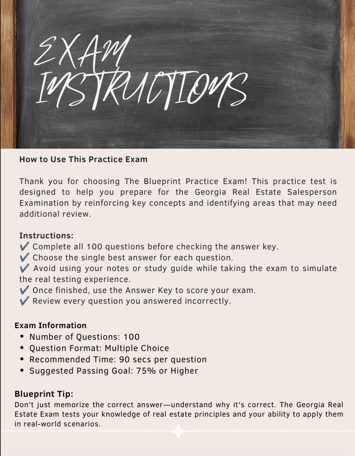 Georgia Real Estate Exam – 100 Practice Questions (Digital Download)
